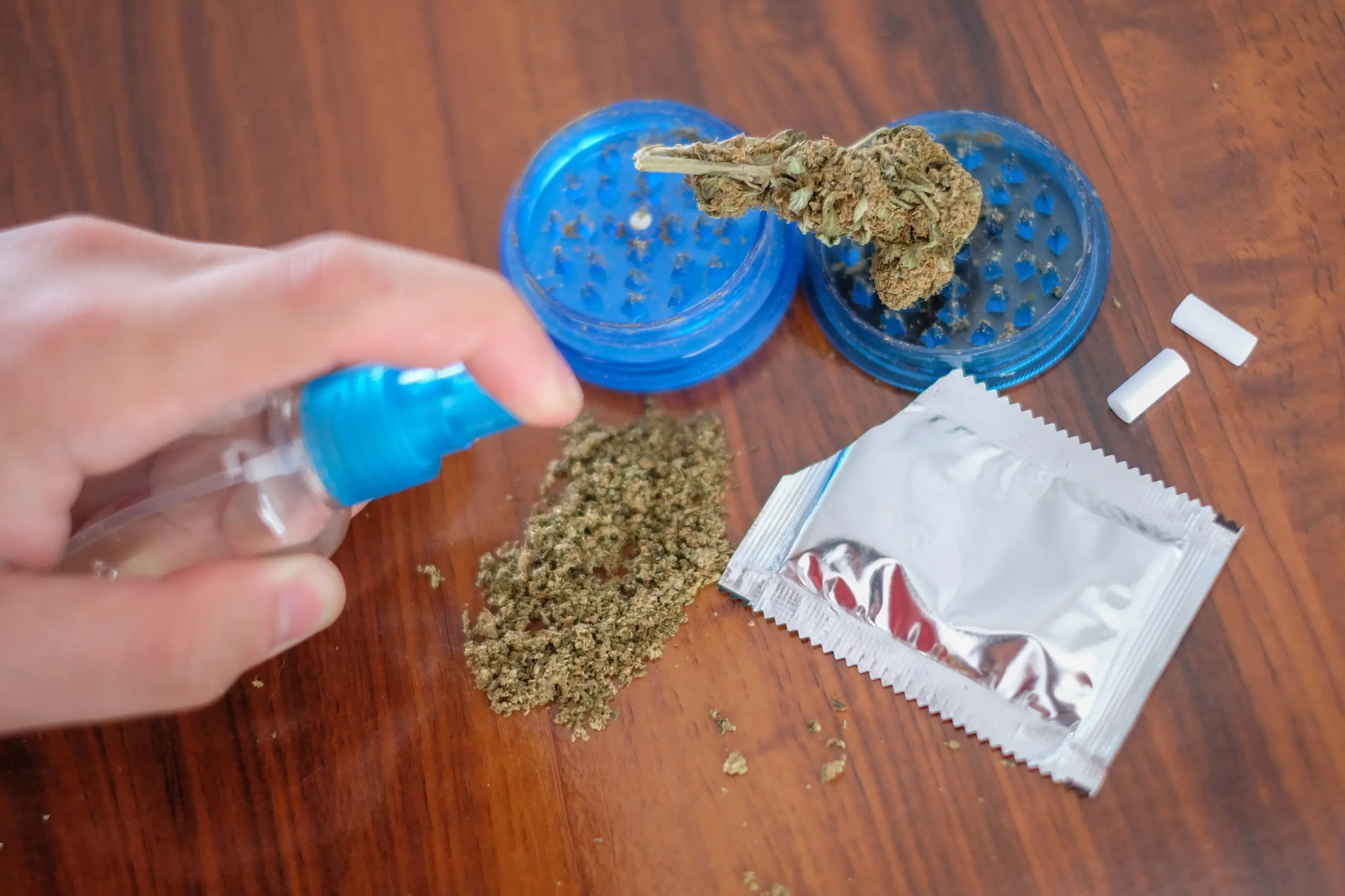 Man preparing new synthetic cannabis drug